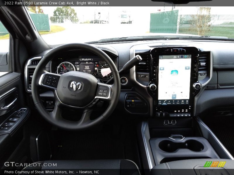 Bright White / Black 2022 Ram 3500 Laramie Crew Cab 4x4