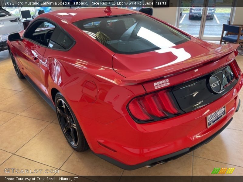 Race Red / CS Ebony w/Miko Suede Inserts 2021 Ford Mustang California Special Fastback