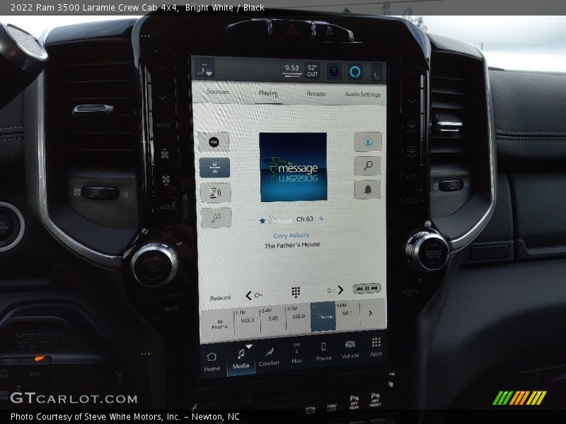 Bright White / Black 2022 Ram 3500 Laramie Crew Cab 4x4