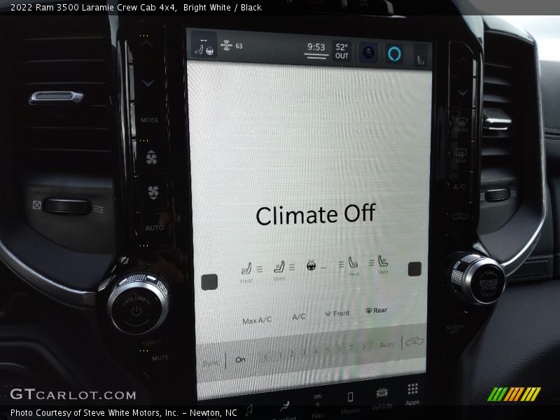 Bright White / Black 2022 Ram 3500 Laramie Crew Cab 4x4
