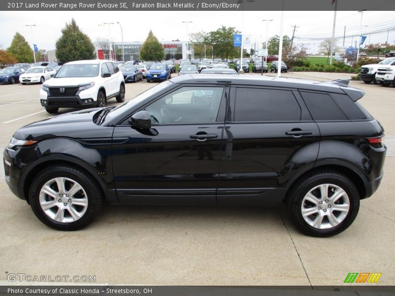 Farallon Black Metallic / Ebony/Ebony 2017 Land Rover Range Rover Evoque SE