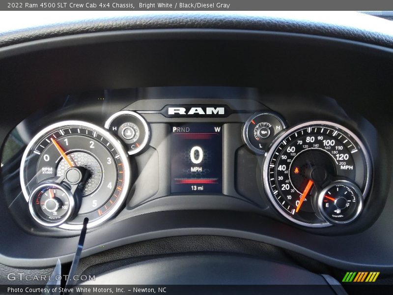 Bright White / Black/Diesel Gray 2022 Ram 4500 SLT Crew Cab 4x4 Chassis