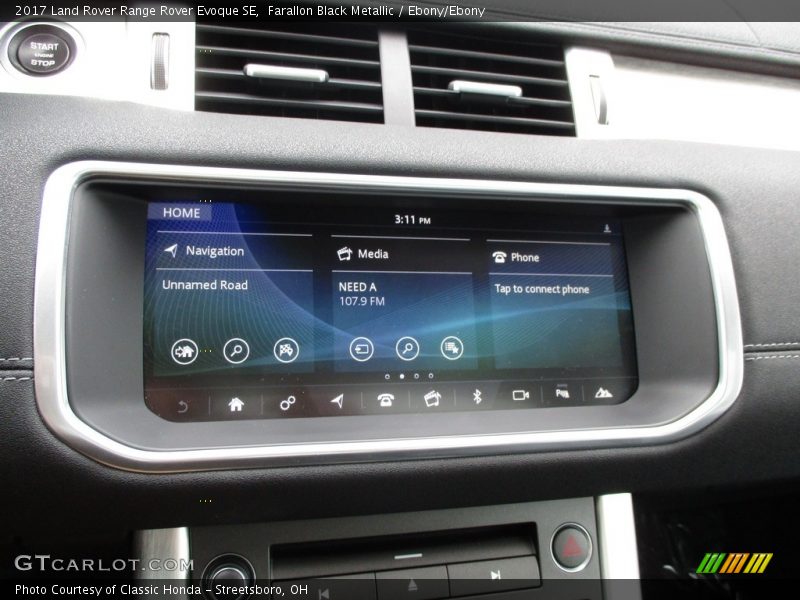 Farallon Black Metallic / Ebony/Ebony 2017 Land Rover Range Rover Evoque SE