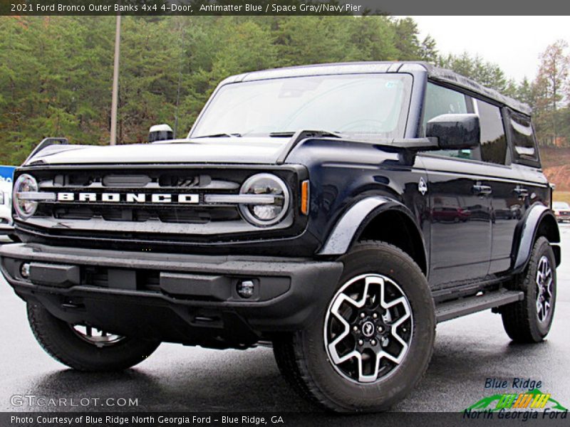 Antimatter Blue / Space Gray/Navy Pier 2021 Ford Bronco Outer Banks 4x4 4-Door