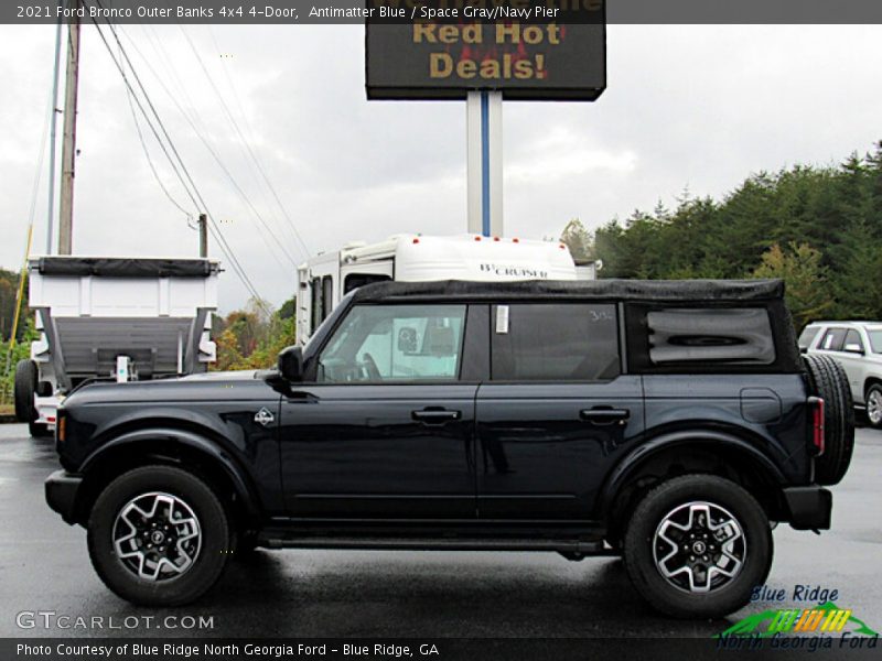 Antimatter Blue / Space Gray/Navy Pier 2021 Ford Bronco Outer Banks 4x4 4-Door
