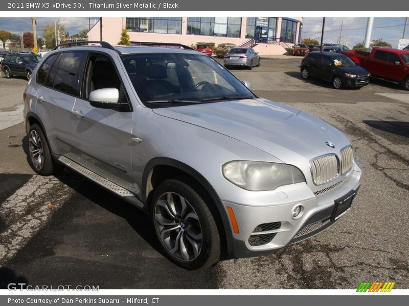 Titanium Silver Metallic / Black 2011 BMW X5 xDrive 50i