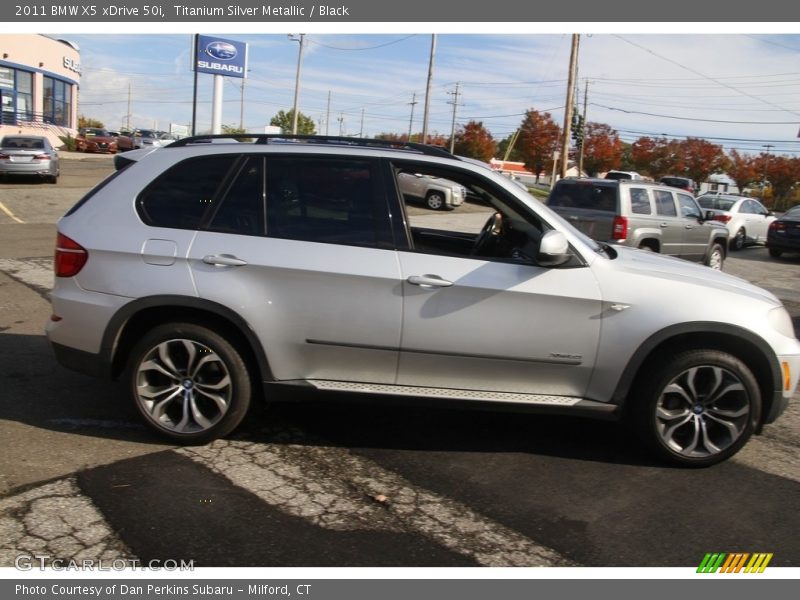 Titanium Silver Metallic / Black 2011 BMW X5 xDrive 50i