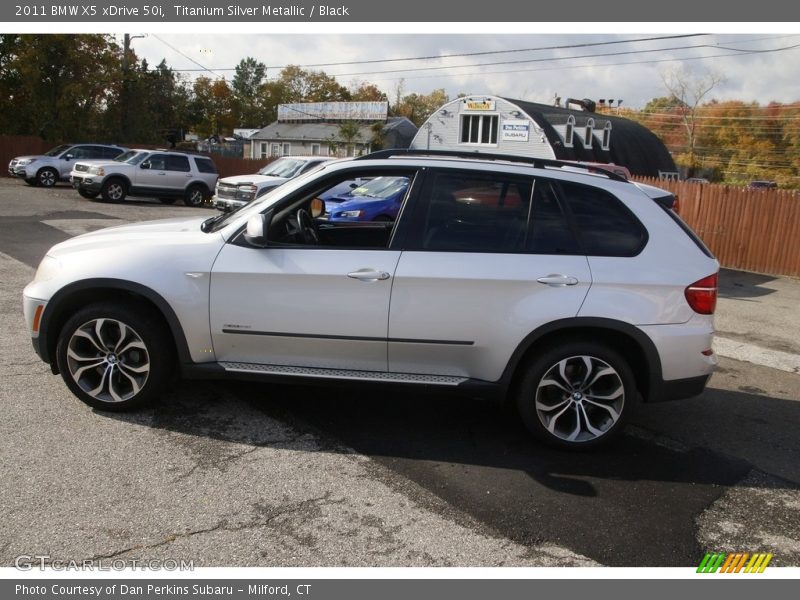 Titanium Silver Metallic / Black 2011 BMW X5 xDrive 50i