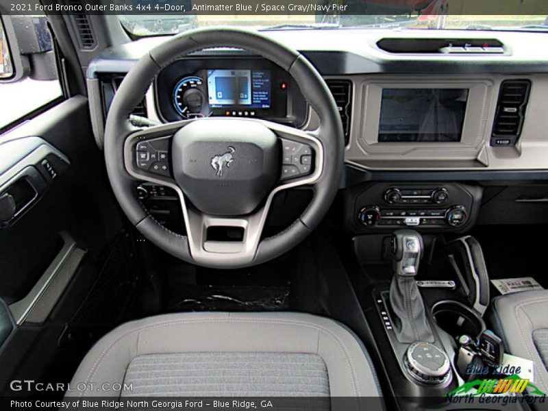 Antimatter Blue / Space Gray/Navy Pier 2021 Ford Bronco Outer Banks 4x4 4-Door