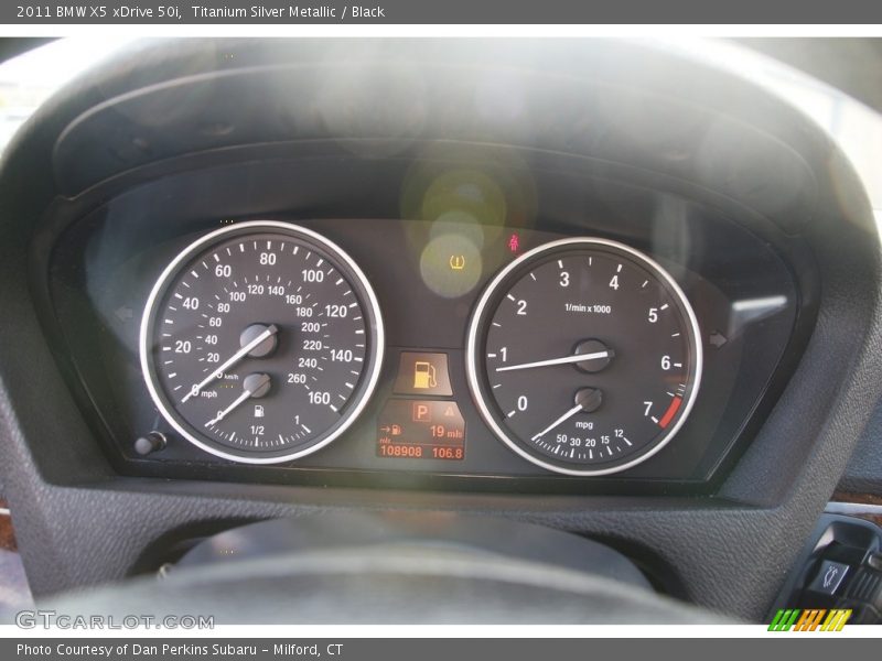 Titanium Silver Metallic / Black 2011 BMW X5 xDrive 50i