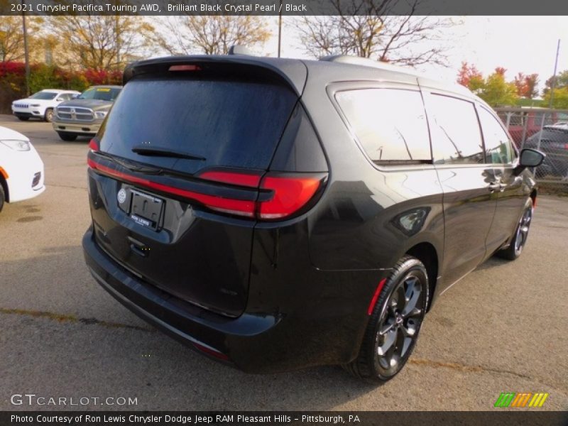 Brilliant Black Crystal Pearl / Black 2021 Chrysler Pacifica Touring AWD