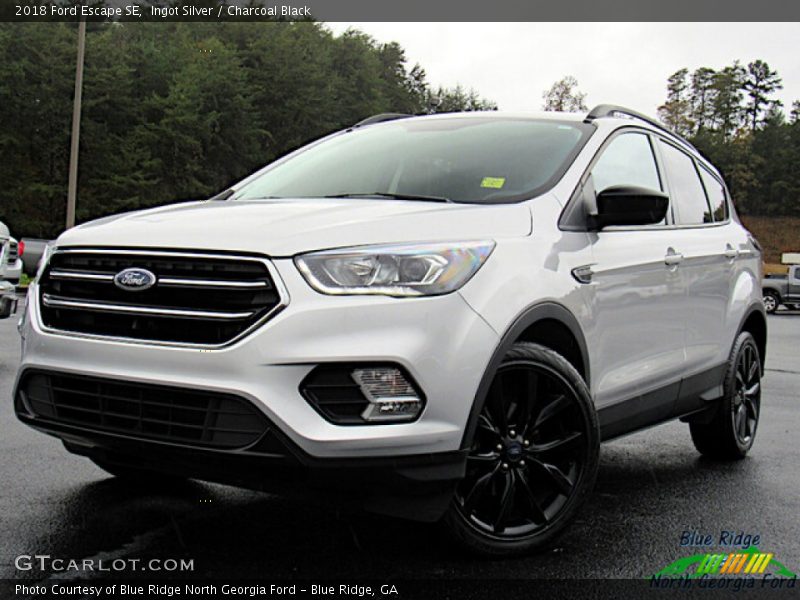 Ingot Silver / Charcoal Black 2018 Ford Escape SE