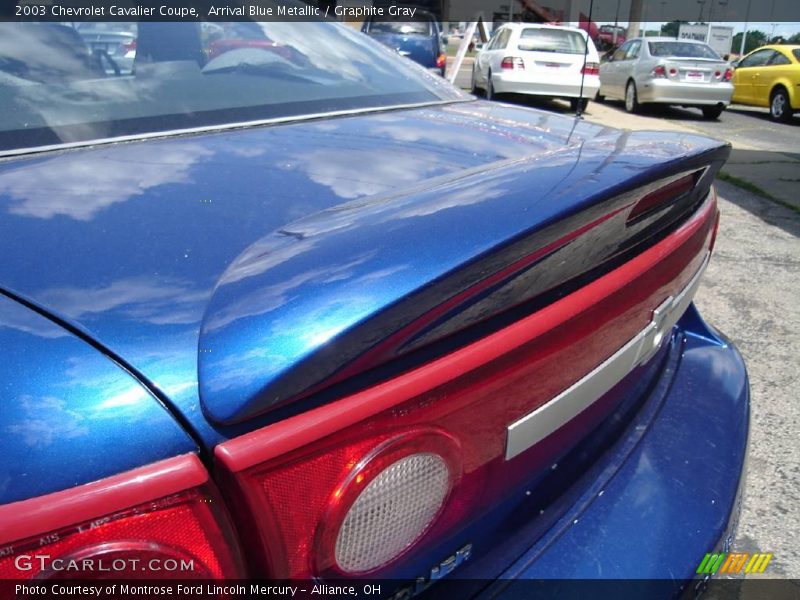 Arrival Blue Metallic / Graphite Gray 2003 Chevrolet Cavalier Coupe