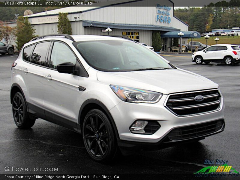 Ingot Silver / Charcoal Black 2018 Ford Escape SE