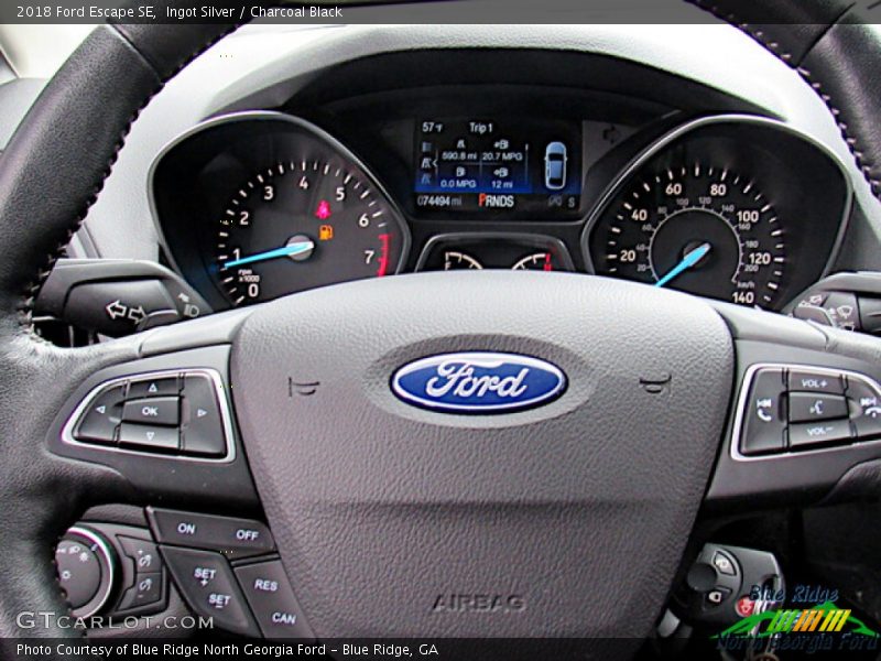 Ingot Silver / Charcoal Black 2018 Ford Escape SE