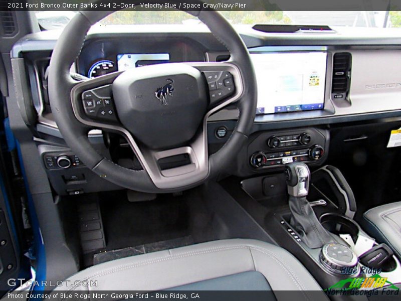 Velocity Blue / Space Gray/Navy Pier 2021 Ford Bronco Outer Banks 4x4 2-Door