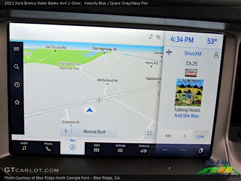 Velocity Blue / Space Gray/Navy Pier 2021 Ford Bronco Outer Banks 4x4 2-Door