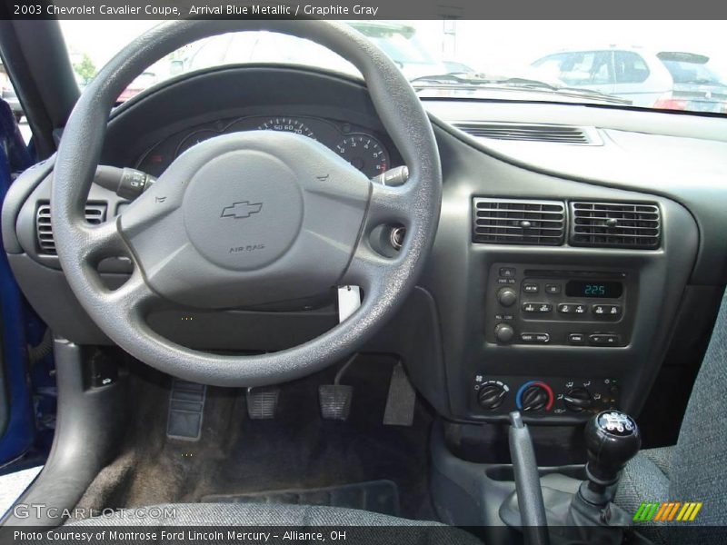 Arrival Blue Metallic / Graphite Gray 2003 Chevrolet Cavalier Coupe