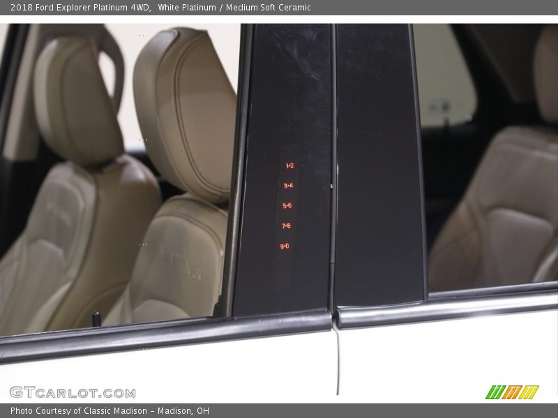 White Platinum / Medium Soft Ceramic 2018 Ford Explorer Platinum 4WD