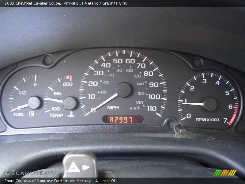 Arrival Blue Metallic / Graphite Gray 2003 Chevrolet Cavalier Coupe