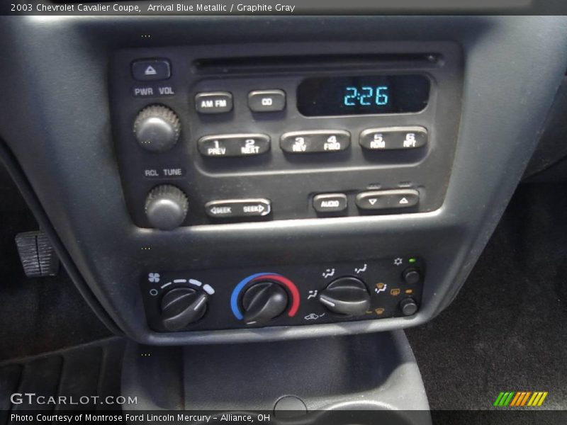 Arrival Blue Metallic / Graphite Gray 2003 Chevrolet Cavalier Coupe