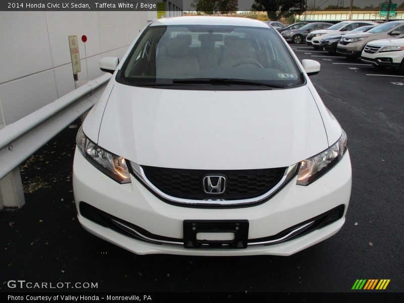 Taffeta White / Beige 2014 Honda Civic LX Sedan