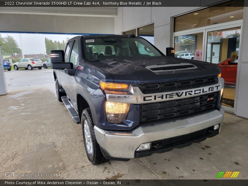 Northsky Blue Metallic / Jet Black 2022 Chevrolet Silverado 3500HD LT Crew Cab 4x4