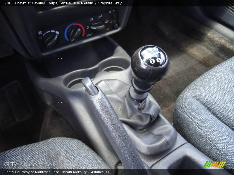 Arrival Blue Metallic / Graphite Gray 2003 Chevrolet Cavalier Coupe
