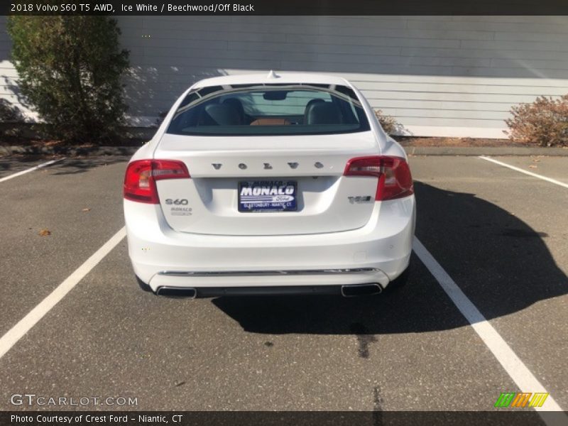 Ice White / Beechwood/Off Black 2018 Volvo S60 T5 AWD