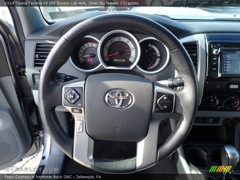 Silver Sky Metallic / Graphite 2014 Toyota Tacoma V6 SR5 Double Cab 4x4