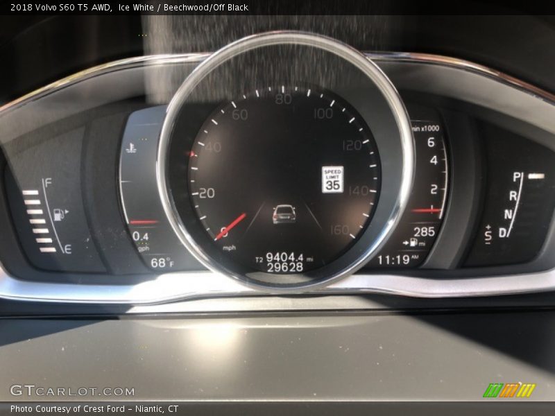 Ice White / Beechwood/Off Black 2018 Volvo S60 T5 AWD