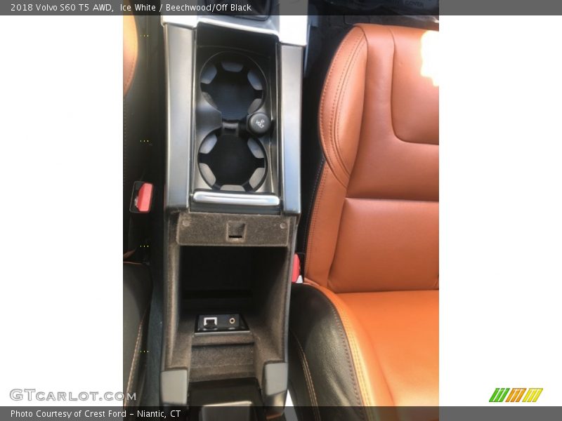 Ice White / Beechwood/Off Black 2018 Volvo S60 T5 AWD