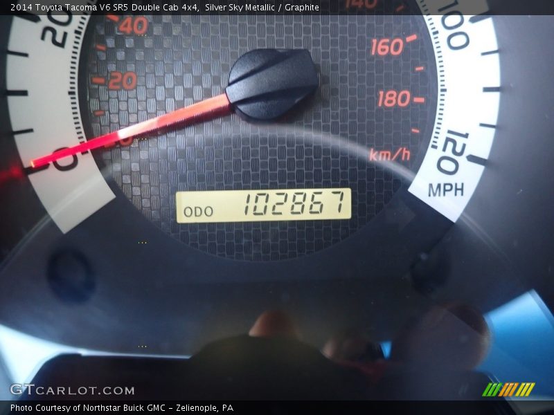 Silver Sky Metallic / Graphite 2014 Toyota Tacoma V6 SR5 Double Cab 4x4