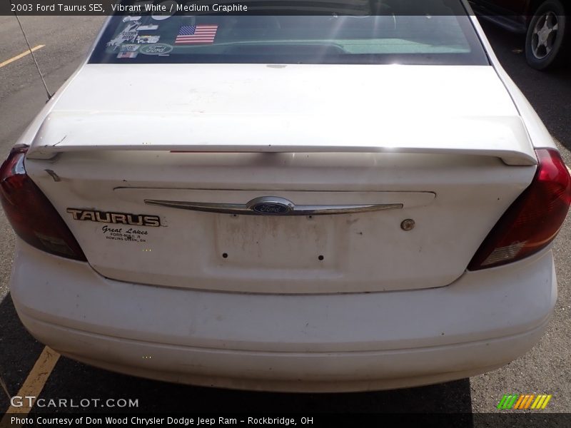 Vibrant White / Medium Graphite 2003 Ford Taurus SES