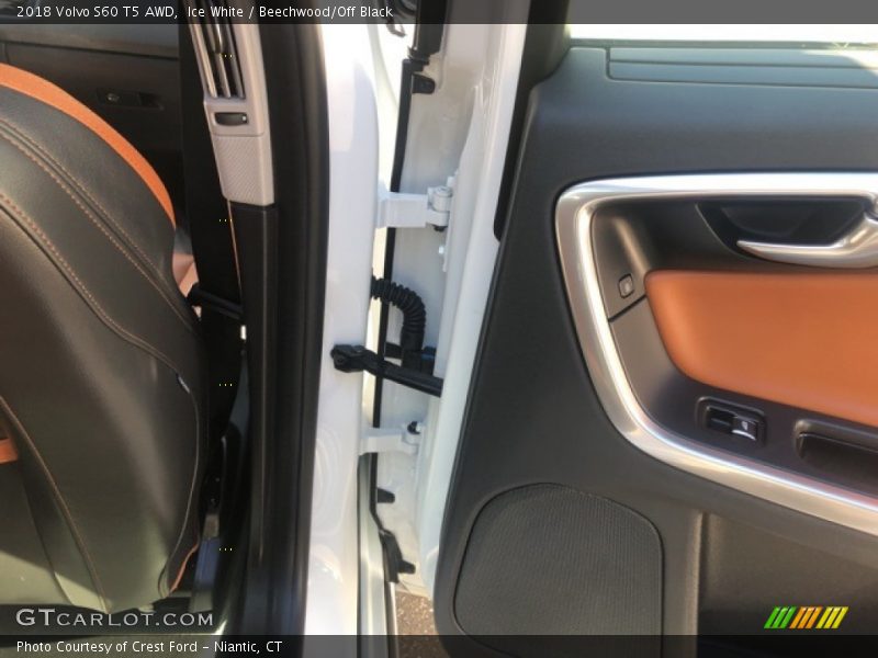 Ice White / Beechwood/Off Black 2018 Volvo S60 T5 AWD