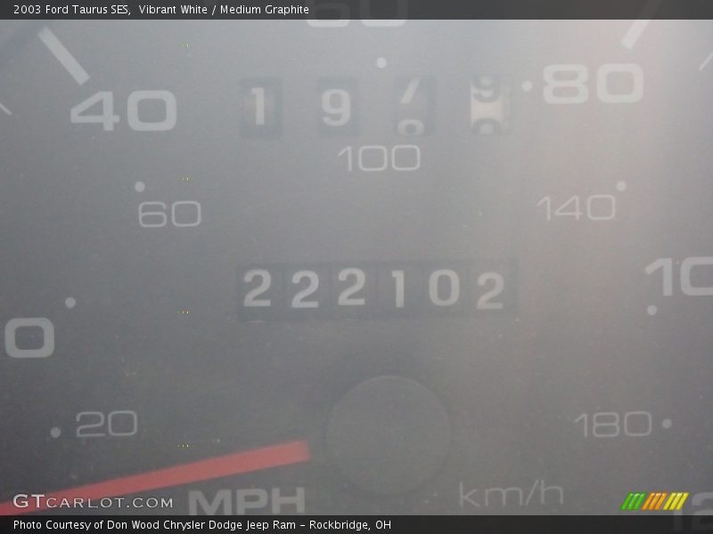 Vibrant White / Medium Graphite 2003 Ford Taurus SES