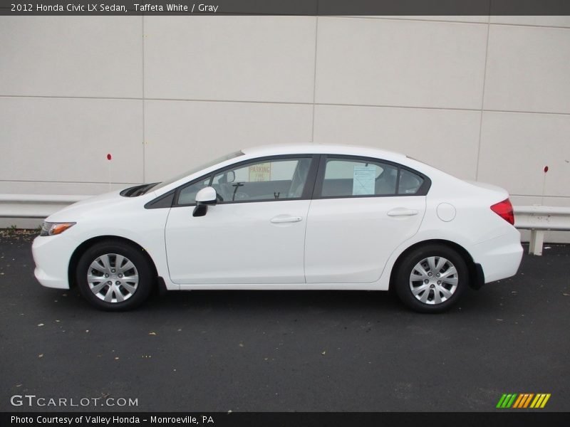 Taffeta White / Gray 2012 Honda Civic LX Sedan