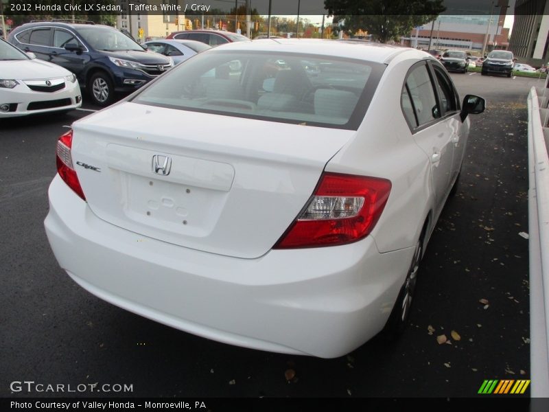 Taffeta White / Gray 2012 Honda Civic LX Sedan