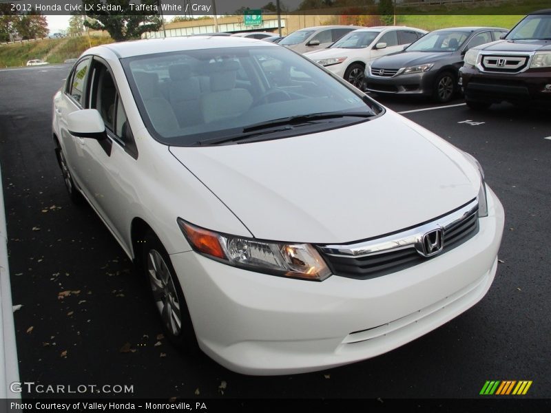 Taffeta White / Gray 2012 Honda Civic LX Sedan