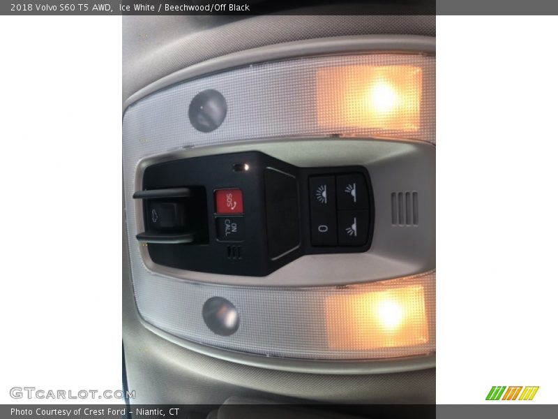 Ice White / Beechwood/Off Black 2018 Volvo S60 T5 AWD