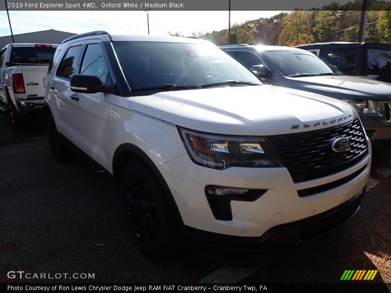 Oxford White / Medium Black 2019 Ford Explorer Sport 4WD