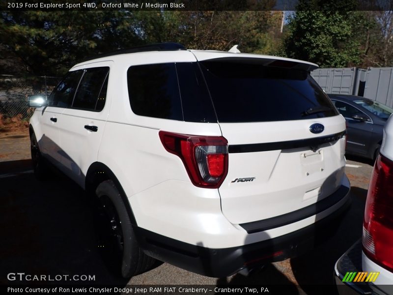 Oxford White / Medium Black 2019 Ford Explorer Sport 4WD