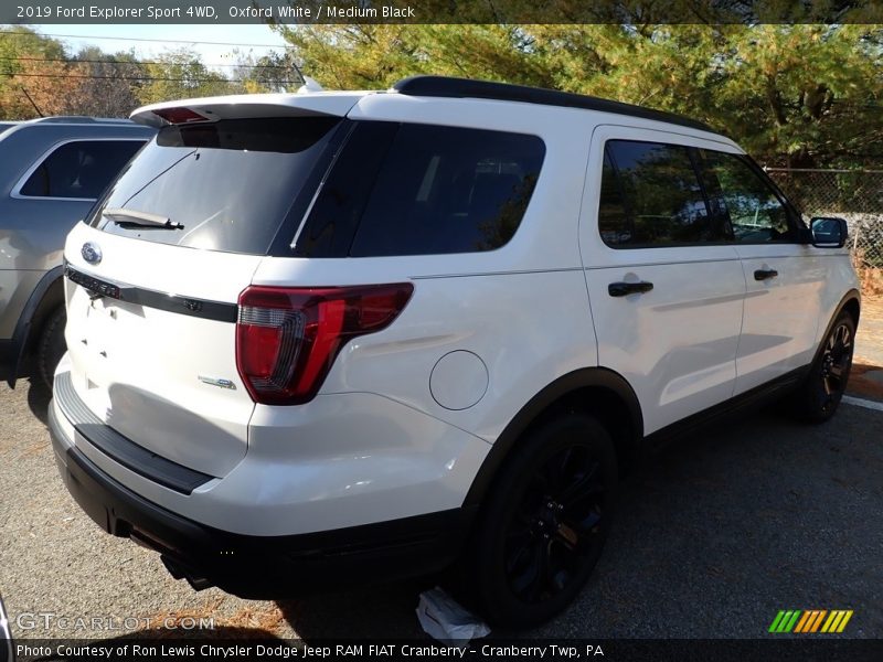 Oxford White / Medium Black 2019 Ford Explorer Sport 4WD