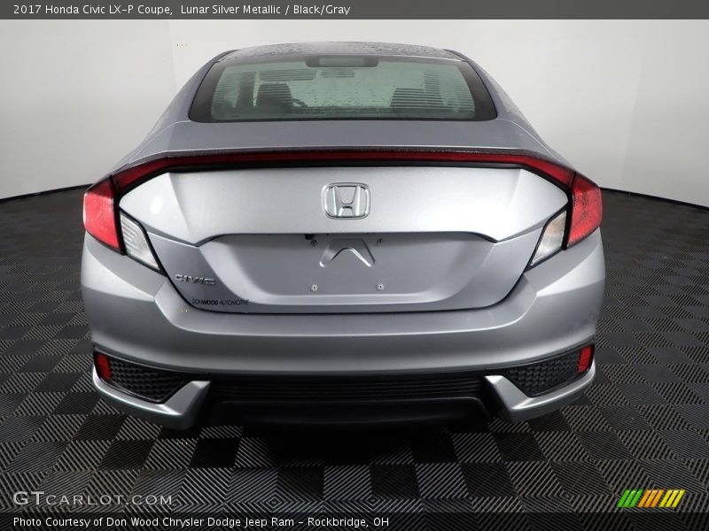 Lunar Silver Metallic / Black/Gray 2017 Honda Civic LX-P Coupe