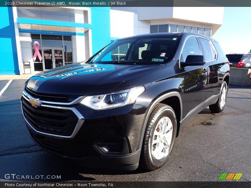 Mosaic Black Metallic / Jet Black 2019 Chevrolet Traverse LS AWD