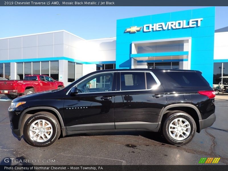 Mosaic Black Metallic / Jet Black 2019 Chevrolet Traverse LS AWD