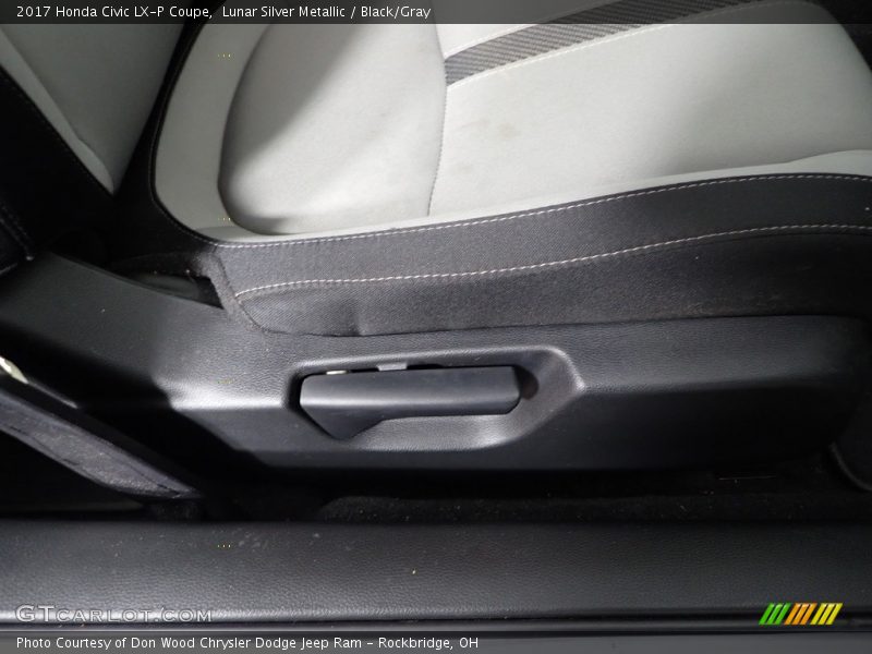 Lunar Silver Metallic / Black/Gray 2017 Honda Civic LX-P Coupe