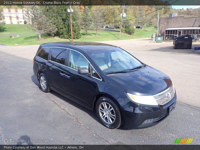Crystal Black Pearl / Gray 2011 Honda Odyssey EX