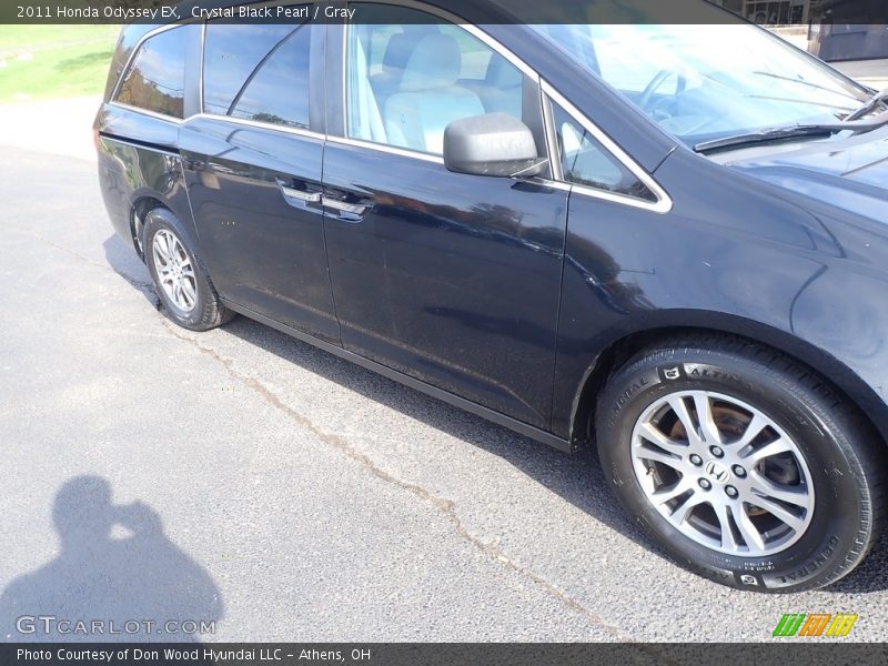 Crystal Black Pearl / Gray 2011 Honda Odyssey EX