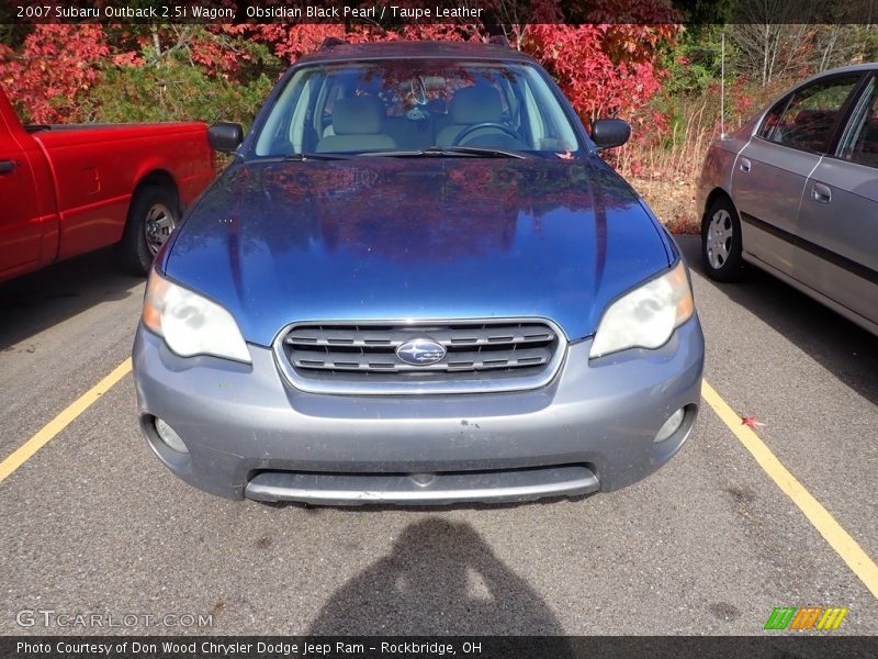 Obsidian Black Pearl / Taupe Leather 2007 Subaru Outback 2.5i Wagon